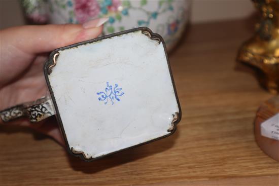 Two 18th century Canton enamel teapots